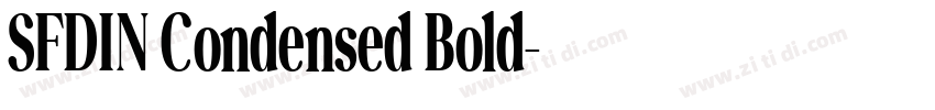 SFDIN Condensed Bold字体转换